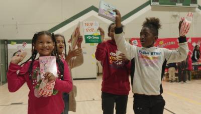Image of students at the Literacy Night event