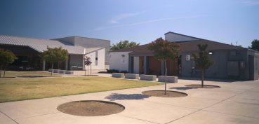 Front entryway to a school